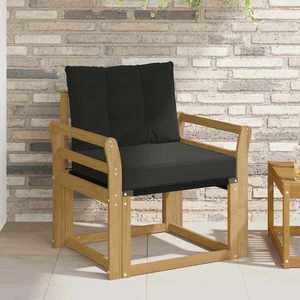 vidaXL Canapea de exterior Lemn solid de Acacia și Textilene Alb imagine