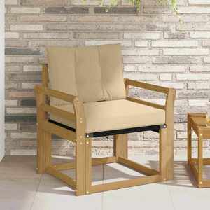 vidaXL Canapea de exterior Lemn solid de Acacia și Textilene Alb imagine