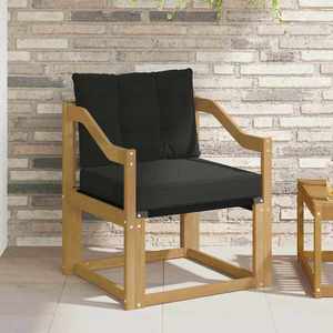 vidaXL Canapea de exterior Lemn solid de Acacia și Textilene Alb imagine