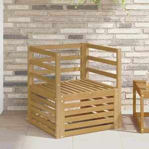 vidaXL Canapea de exterior Lemn Solid de Acacia Alb imagine
