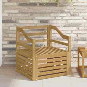vidaXL Canapea de exterior Lemn Solid de Acacia Alb imagine