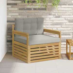 vidaXL Canapea de exterior Poliester Alb imagine