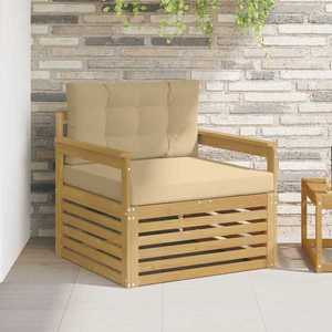 vidaXL Canapea de exterior Poliester Alb imagine