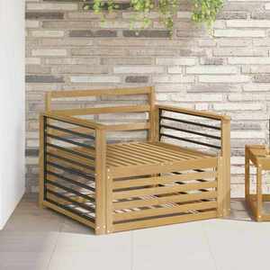 vidaXL Canapea de exterior Lemn Solid de Acacia Alb imagine