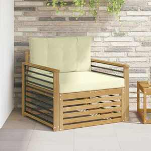 vidaXL Canapea de exterior Poliester Alb imagine