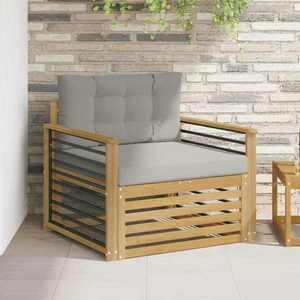 vidaXL Canapea de exterior Poliester Alb imagine