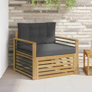 vidaXL Canapea de exterior Poliester Alb imagine