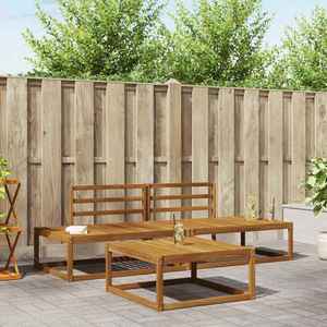 vidaXL Set de canapele de exterior natural Lemn Solid de Acacia imagine