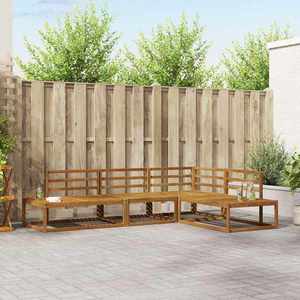 vidaXL Set de canapele de exterior natural Lemn Solid de Acacia imagine