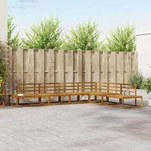 vidaXL Set de canapele de exterior natural Lemn Solid de Acacia imagine