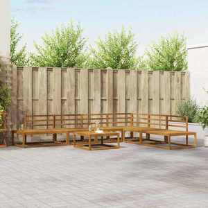 vidaXL Set de canapele de exterior natural Lemn Solid de Acacia imagine