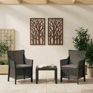 vidaXL Set de lounge cu pernă 3 pcs Antracit PP imagine