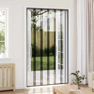 vidaXL Plasă de insecte cu cortină Negru poliester imagine