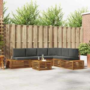 vidaXL Set de canapele de exterior 7 Bucată Natural și Antracit imagine
