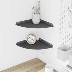 vidaXL Raft suspendat cu raft 2 pcs Antracit 24 x 24 x 2 cm imagine