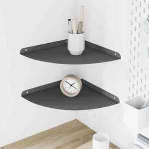 vidaXL Raft suspendat cu raft 2 pcs Antracit 30 x 30 x 2 cm imagine