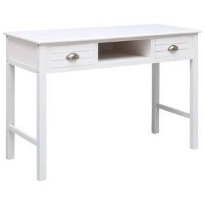 vidaXL Birou de scris, alb, 110 x 45 x 76 cm, lemn imagine