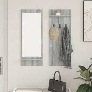 vidaXL Răcător de paltoane montat pe perete Gri Sonoma 70 x 10 x 90 cm imagine