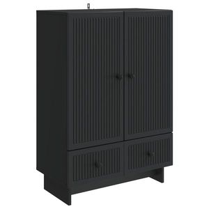 vidaXL Bufet Negru 66 x 34, 5 x 95 cm Lemn prelucrat imagine