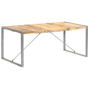 vidaXL Masă de bucătărie, 180x90x75 cm, lemn masiv de mango nefinisat imagine