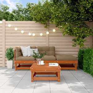 vidaXL Set de lounge pentru grădină 4 pcs Maro ceruit imagine