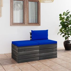 vidaXL Set mobilier grădină din paleți, 2 piese, cu perne, lemn de pin imagine