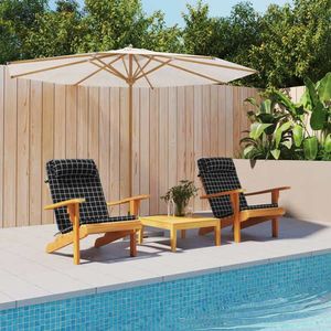 vidaXL Perne scaun Adirondack, 2 buc, negru, careuri, textil oxford imagine