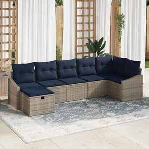 vidaXL Set de canapea cu pernă 4 pcs poliratan imagine