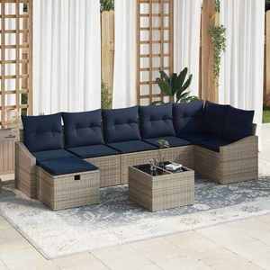 vidaXL Set de canapea cu pernă 5 pcs poliratan imagine