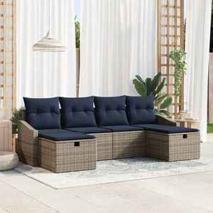 vidaXL Set de canapea cu pernă 5 pcs poliratan imagine