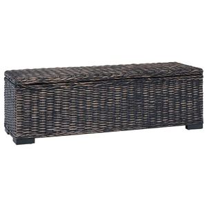 vidaXL Cutie de depozitare cu depozitare Negru 110 x 35 x 45 cm imagine