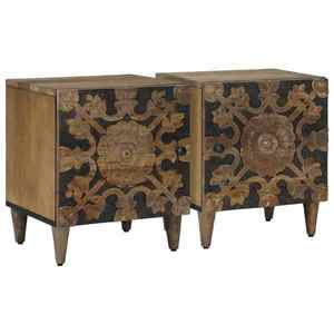 vidaXL Dulap de noapte 2 pcs Maro 40 x 33, 5 x 46 cm imagine