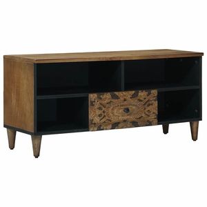 vidaXL Cabinet TV cu raft Maro 100 x 33, 5 x 46 cm Lemn de mango solid imagine