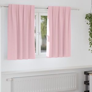 vidaXL Perdele Opaque cu Inel 2 pcs Roz bebe 140 x 140 cm Poliester imagine