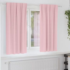 vidaXL Perdele Opaque cu Inel 2 pcs Roz bebe 175 x 140 cm Poliester imagine