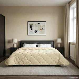 vidaXL Pilotă de vară Crem 200 x 240 cm Microfibră și fleece Teddy imagine