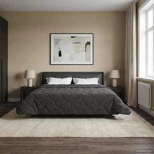 vidaXL Duvet complet pe tot parcursul anului Antracit 200 x 240 cm imagine