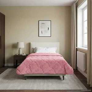 vidaXL Duvet complet pe tot parcursul anului Patos Roz 135 x 200 cm imagine
