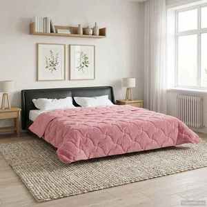 vidaXL Duvet complet pe tot parcursul anului Patos Roz 220 x 260 cm imagine