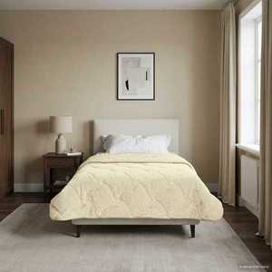 vidaXL Duvet complet pe tot parcursul anului Patos Crem 135 x 200 cm imagine