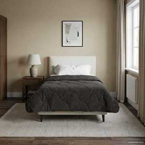 vidaXL Duvet de iarnă Patos Antracit 155 x 200 cm imagine