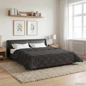 vidaXL Duvet de iarnă Patos Antracit 200 x 200 cm imagine