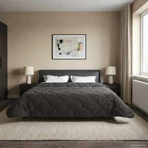 vidaXL Duvet de iarnă Patos Antracit 240 x 260 cm imagine