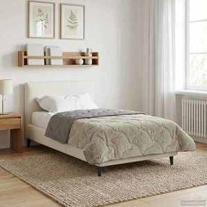vidaXL Duvet de iarnă Patos Gri deschis 140 x 220 cm imagine