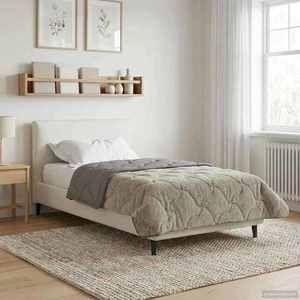 vidaXL Duvet de iarnă Patos Gri deschis 155 x 200 cm imagine