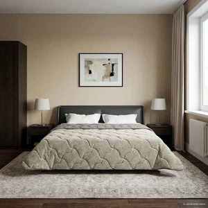 vidaXL Duvet de iarnă Patos Gri deschis 200 x 220 cm imagine