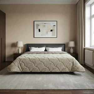 vidaXL Duvet de iarnă Patos Gri deschis 240 x 260 cm imagine