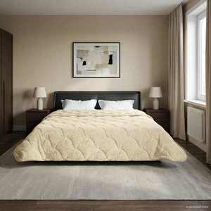 vidaXL Duvet de iarnă Crem 200 x 220 cm Microfibră și fleece Teddy imagine