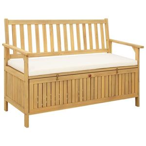 vidaXL Bancă cu spațiu de depozitare cu pernă cu ușă 120 x 63 x 84 cm imagine