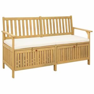 vidaXL Bancă cu spațiu de depozitare cu pernă cu ușă 148 x 63 x 84 cm imagine